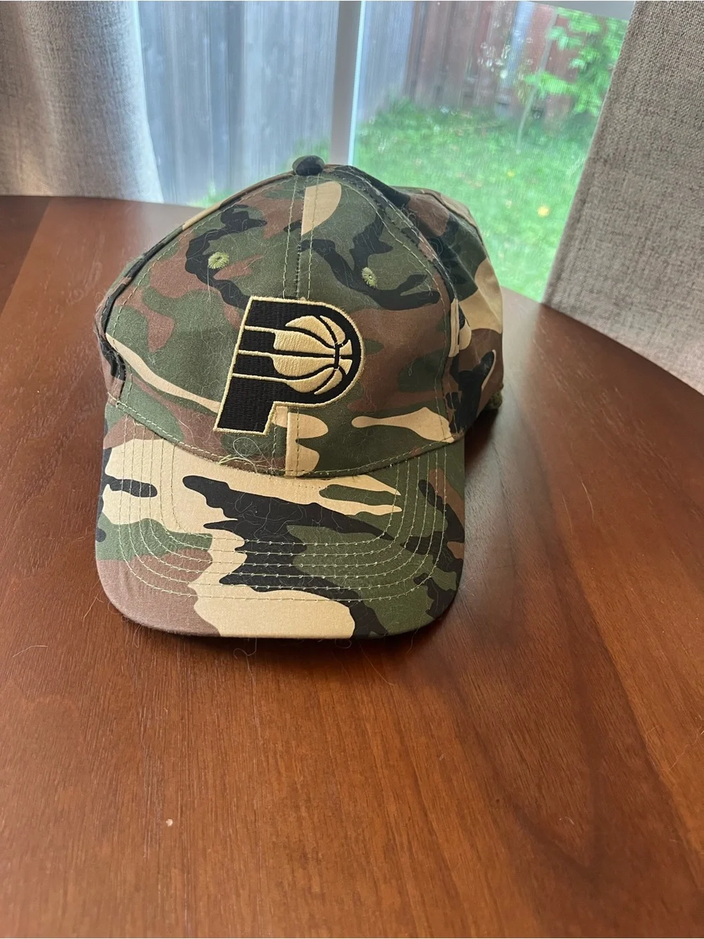 NEW NBA Indiana Pacers camouflage embroidered logo basketball cap SnapBack